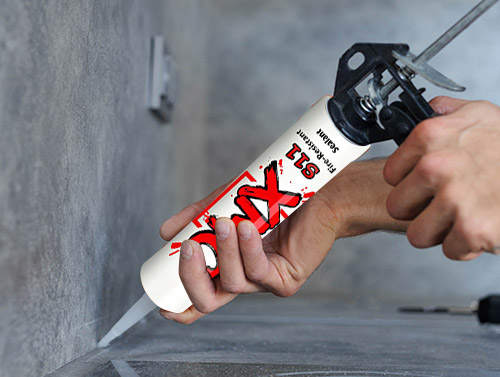 Mastic silicone résistant au feu