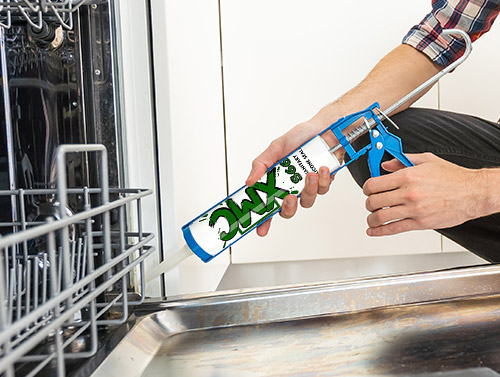 Mastic silicone de qualité sanitaire